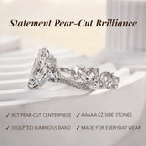 Teardrop Glimmer Ring Set