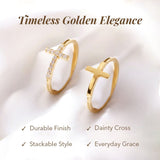 Halo Cross Ring Set