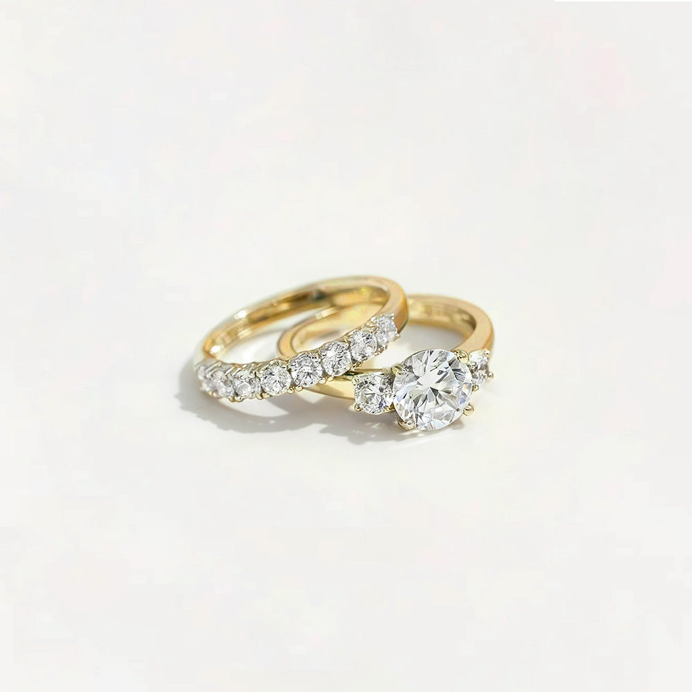 Luminous Golden Twilight Ring