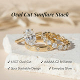 Sunflare Stacking Ring Set