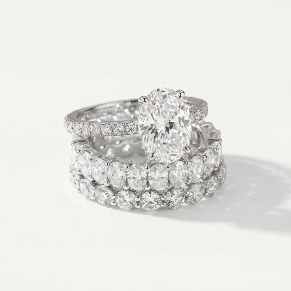 Diamond ring with a white background